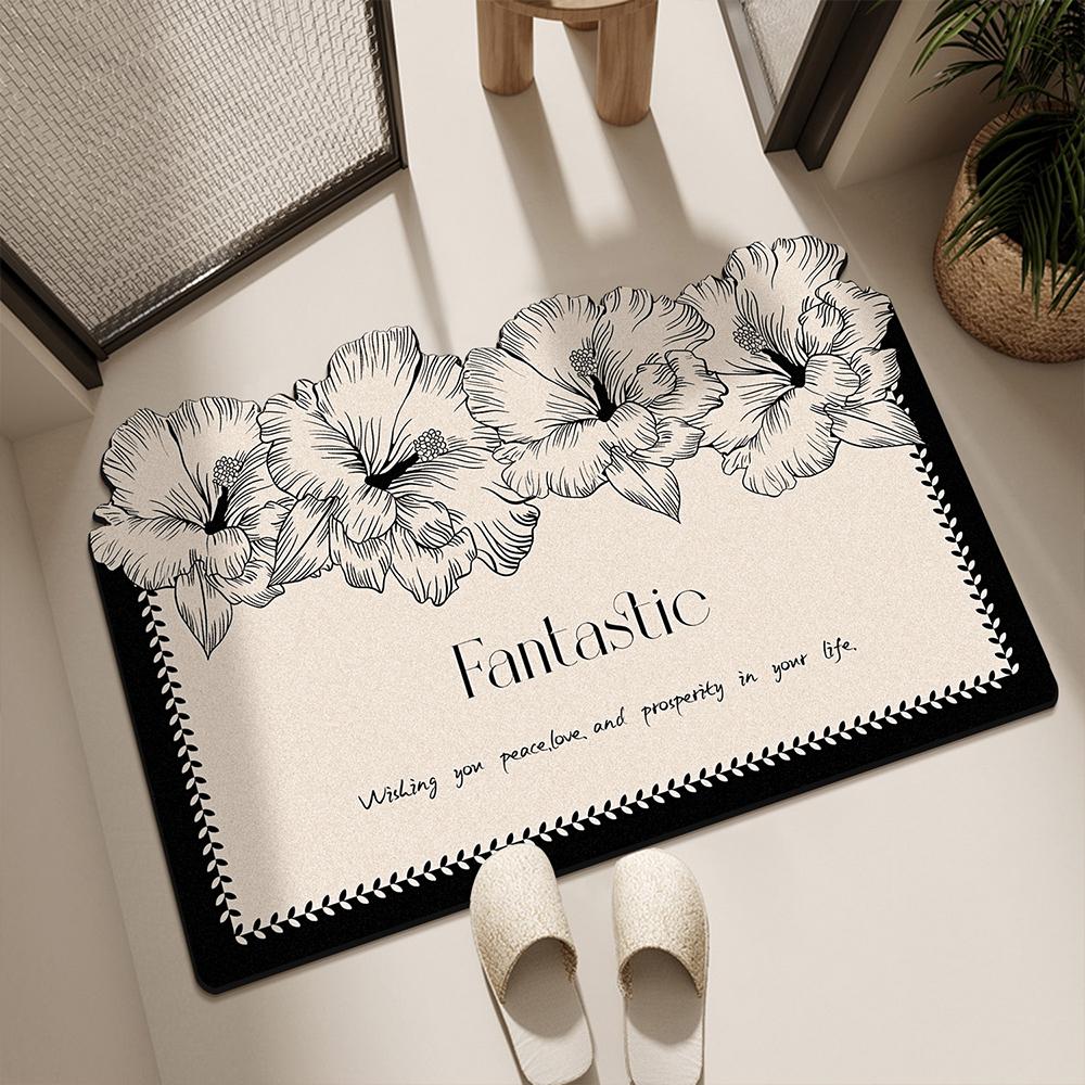 

Коврик для ванной, диатомовая грязь для туалета, быстросохнущий коврик, нескользящий, для умывальника, домашний ковер для двери туалета 40x60cm15.7x23.6in