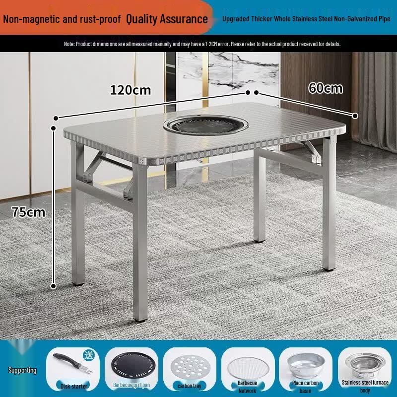 Portable Folding Stainless Steel BBQ Windshield