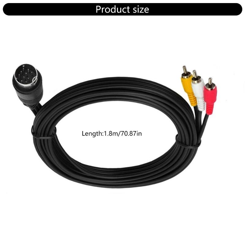 S Video Cable 10PIN To 3RCA Extension Splitter Clearly Transmission for Multiple Device Compatibility Home Entertainment