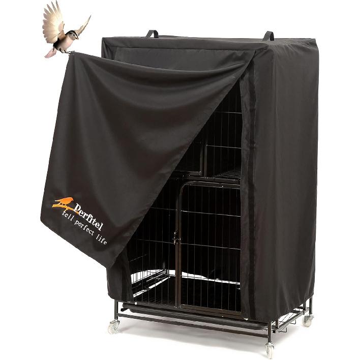 Universal Large Bird Cage Cover(Black) Good Night Black-Out Birdcage Cover Durable Breathable Washable Material (31 * 21 * 52) 31*21*52