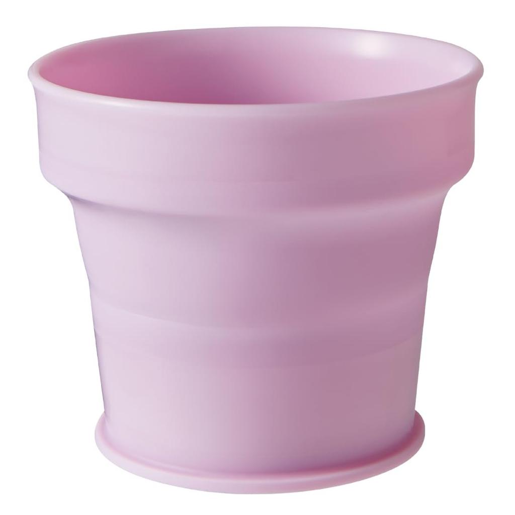 ISETO Folding Gargle Cup UGAI Cup Pink Berry 120ml Portable Travel Cup with Antimicrobial Case I-602