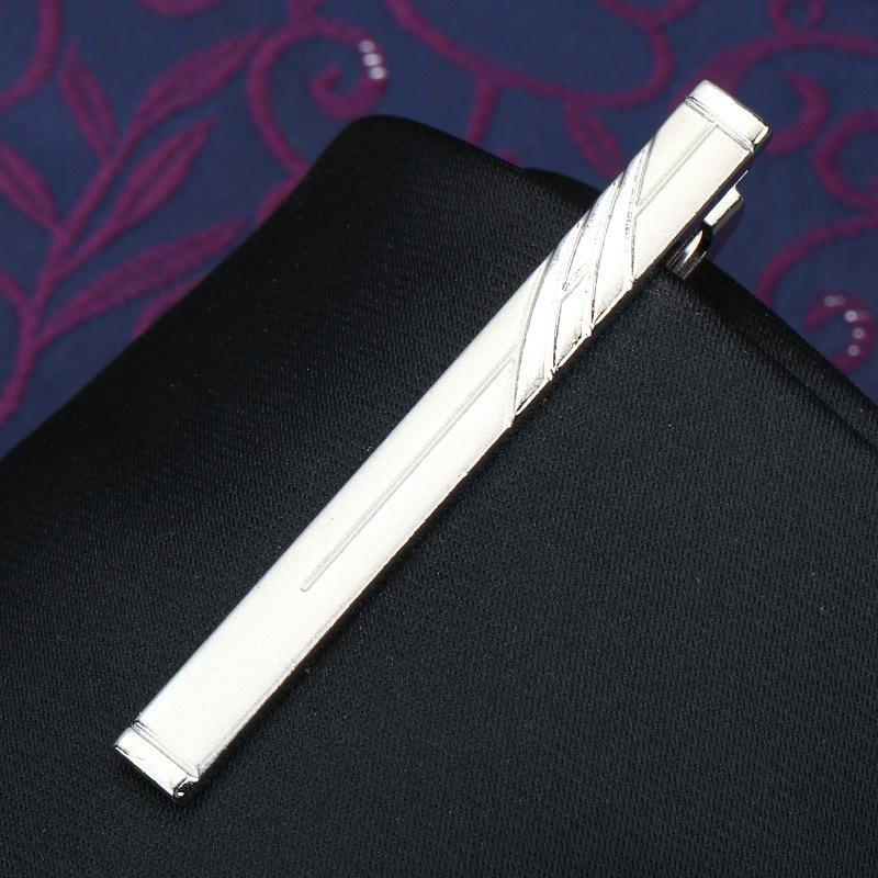 Herren Mode Vielseitige Krawattenklammer Business Anzug Gold Silber Hochzeit Herren und Damen Anstecknadel Koreanische Version Sicherheitskragenclip