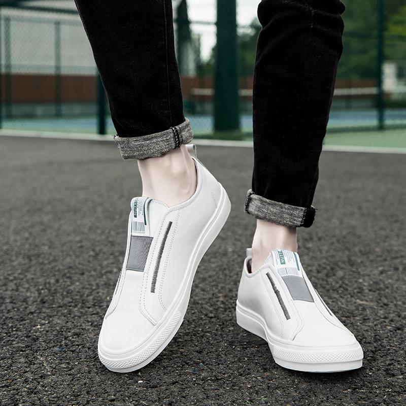 Quality Men'S Shoes Casual Sneakers Men Genuine Leather Loafers Spring Autumn Men'S Slip On Shoes Fashion Male Walking Footwear