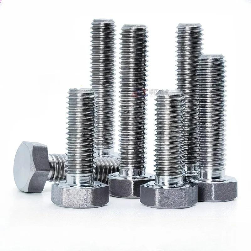 M1.6 M2 M3 M4 M5 M6 M8 M10 x 6-80 mm TC4 GR5 Titanium Alloy Hex Head Bolt Screw Bicycle Motorcycle