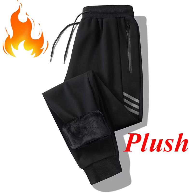 Modische, verdickte Jogginghose aus Plüsch für Herren im Herbst und Winter. Neue kältebeständige und warme Sporthose für den Außenbereich.