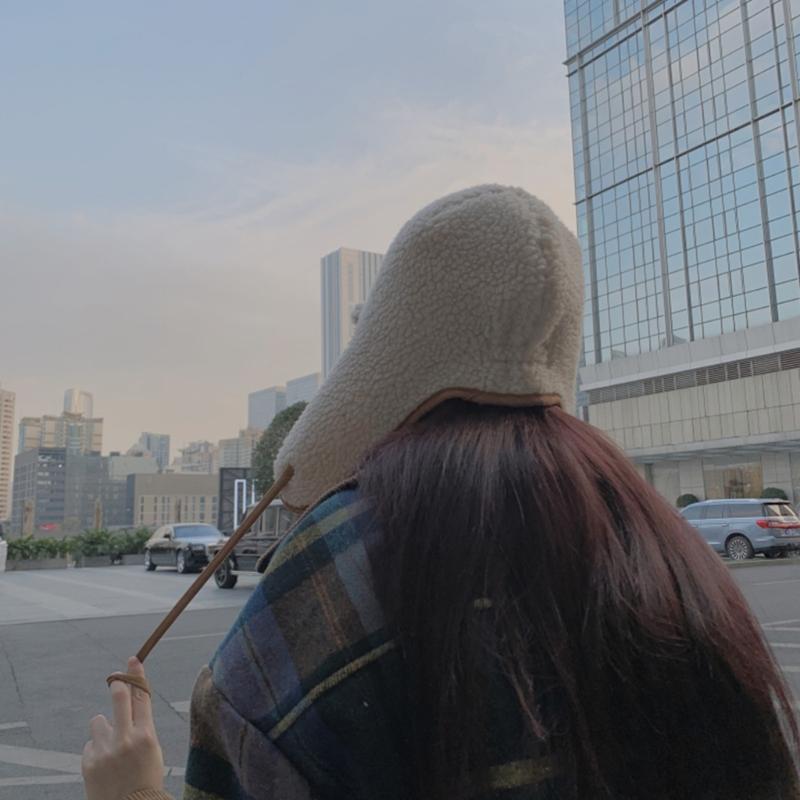 Bomber Hat Plush Earflap Hat Curved Visor Ski Hat Hooded Hat Fleece Earflap Hat Plush Trapper Hat Ear Protection Hat