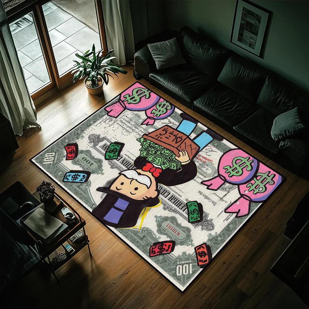 Dollar Alec Monopoly Luxury Door Mat Entrance Non-slip Washable Kitchen Carpet Living Room Hallway Rug Bathroom Decoration