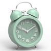 PILIFE Macaron-colored Bell Alarm Clock, Twin Bells, Analog Continuous Second Hand, Night Light, 3D Desk Clock, Perfect for Kindergartenschool