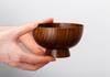 Oak Village Bowl with Storybook Story of and Refinishing lacquer Diameter 12cm x Height "The Lacquerware" Coupon. Wipe-on finish. 7.2cm. 05306-20
