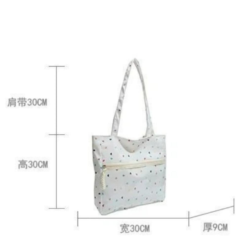 Sweet And Cute Polka Dot Ulzzang Ita Bag New Texture Casual Fashion Shoulder Bag Women'S Large Capacity Portable Tote Bag