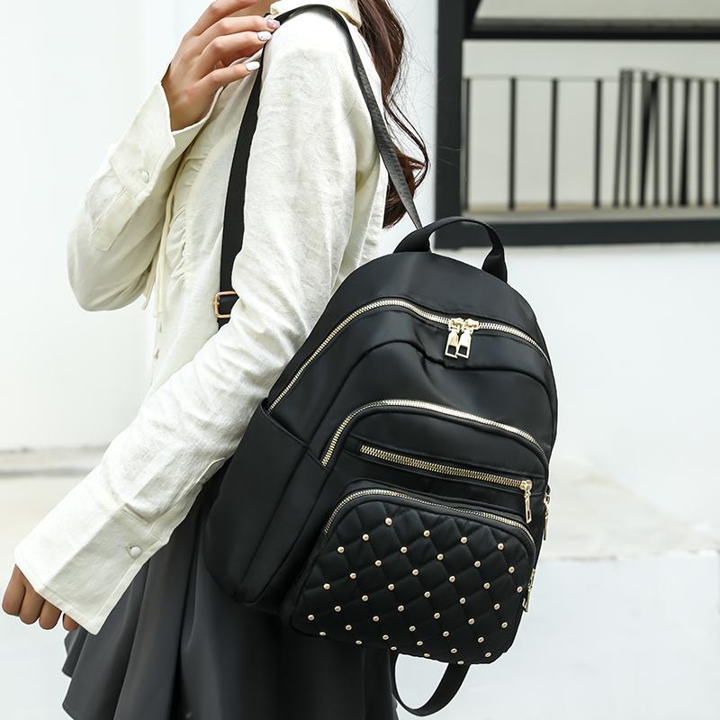 Рюкзак женский рюкзак дорожный водонепроницаемый маленький мешок коричневый — фото 4