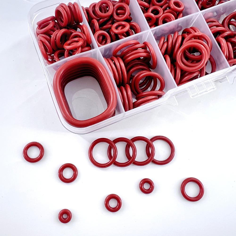351pcs Silicone O-ring Set With Box, 10 Sizes Oil Heat Resistant For Cars Pipelines Circular Rubber Sealing Ring Gasket Pad