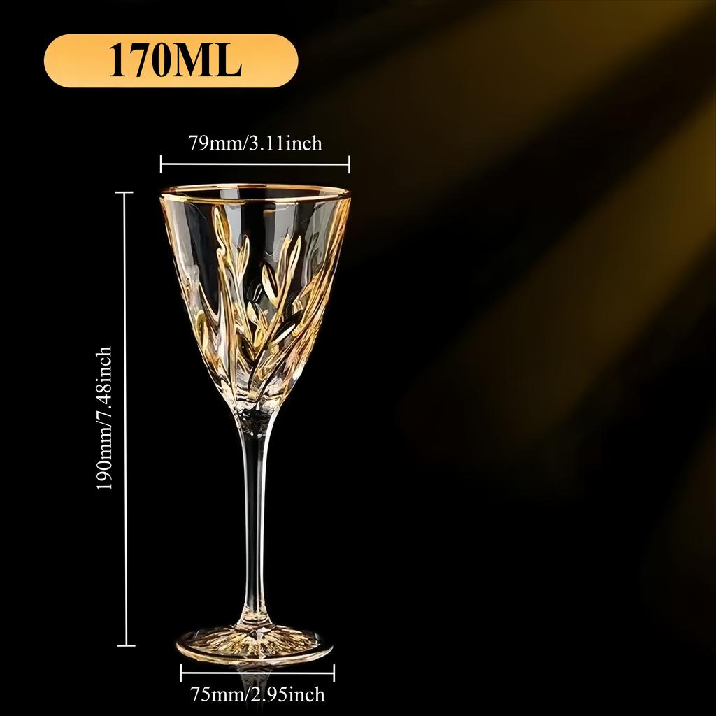 Luxury Whiskey Glass European Crystal Diamond Champagne Cup High Foot Style Glass Red Wine Cup Elegant Aesthetic Alcohol Glasses