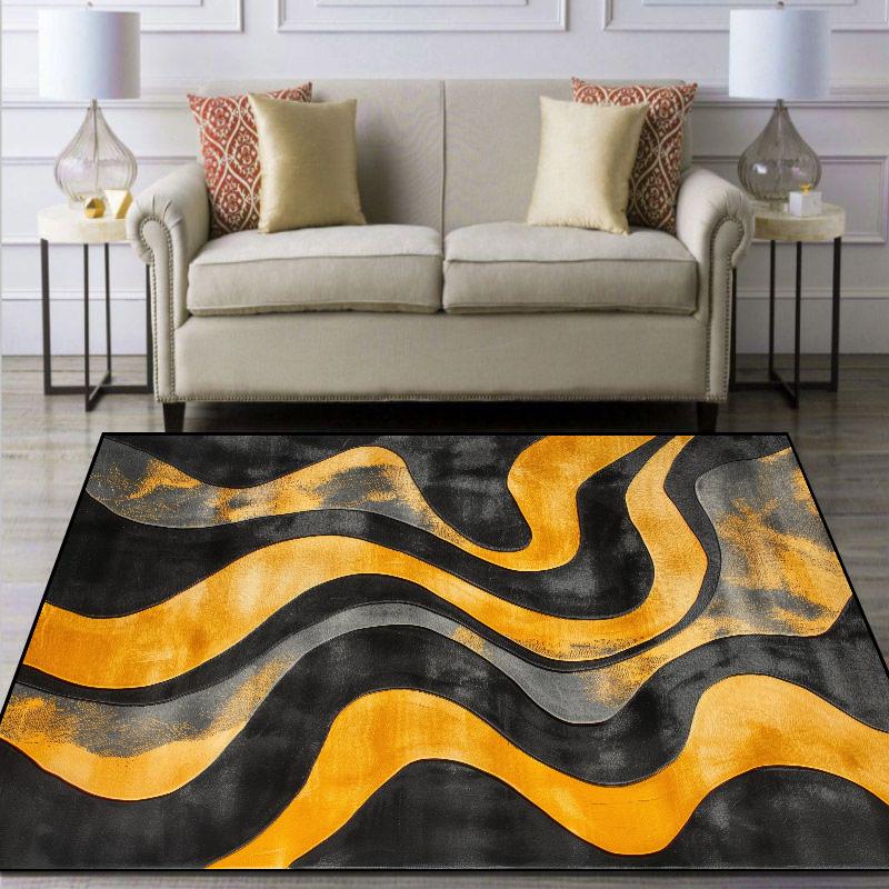 European Carpets Large Area Rugs for Living Room Bedroom Abstract Washable Non Slip Sofa Mat Home Decor