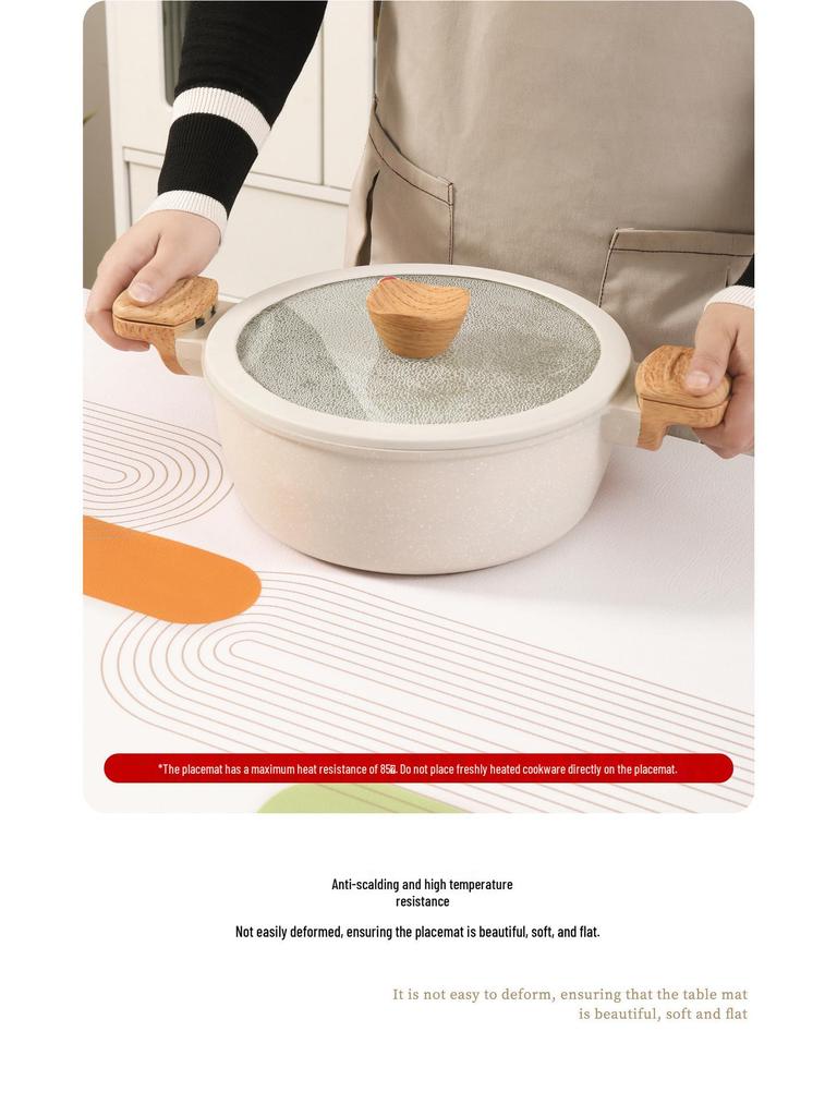 Elegant Marble Waterproof Placemat - Oilproof, Anti-scalding, Wash-free Table Pad for Coffee Tables