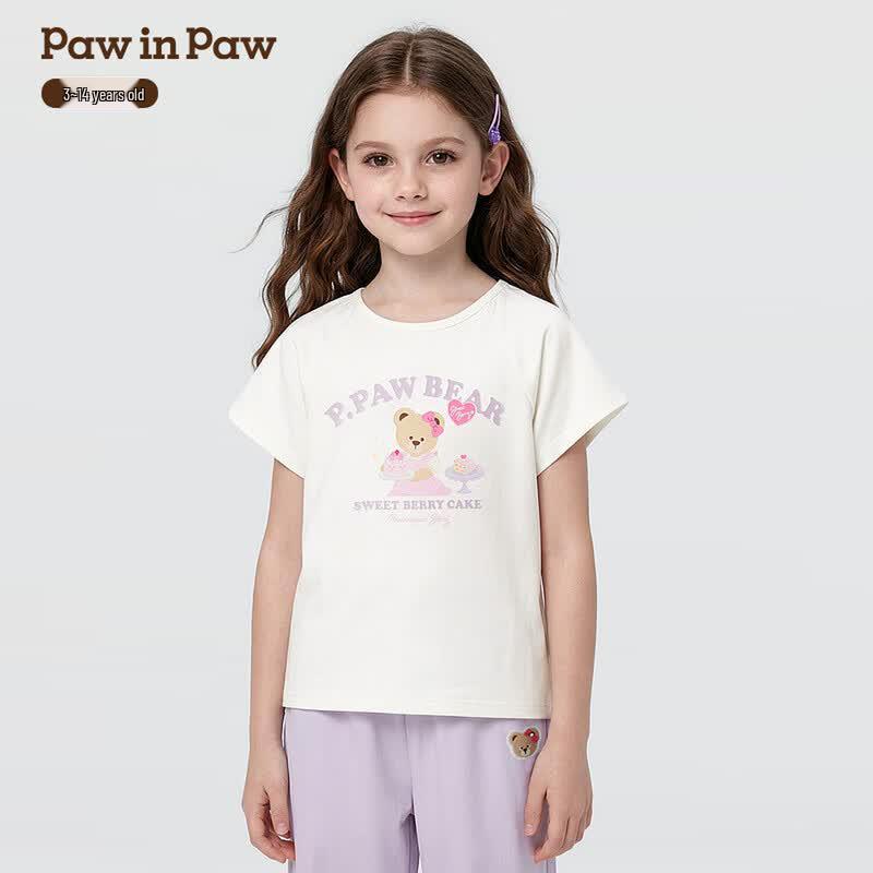 

PawinPaw Girls Cartoon Bear Short-Sleeve T-Shirt 130