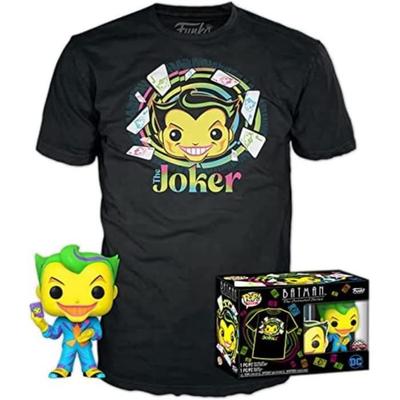 Funko Pop! + T. T-Shirt DC Comics Batman The Animated Series - Der Joker (Schwarzlicht) Größe XL
