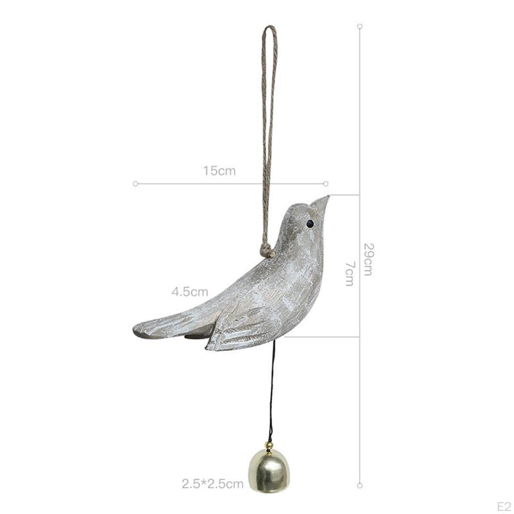 Bird Shape Wind Chime Winds Bell Easy to Hang Iron Ornament Gifts Sculpture Hanging Pendant for