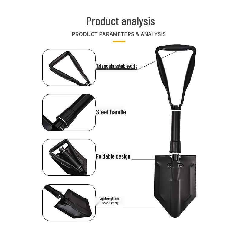 Multi-functional Folding Outdoor Shovel & Pick