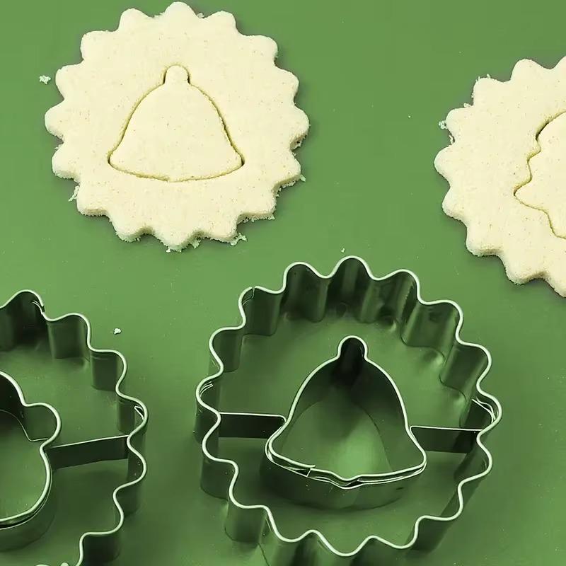 Juego de 9 Cortadores de Galletas de Navidad, Herramientas de Horneado de Acero Inoxidable para Galletas, Árbol de Navidad, Muñeco de Nieve, Hombre de Jengibre, Molde de Repostería de Cocina
