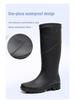 Men's Waterproof High-Top PVC Rubber Boots: Mid-Calf Rain & Construction Labor Protection Shoes