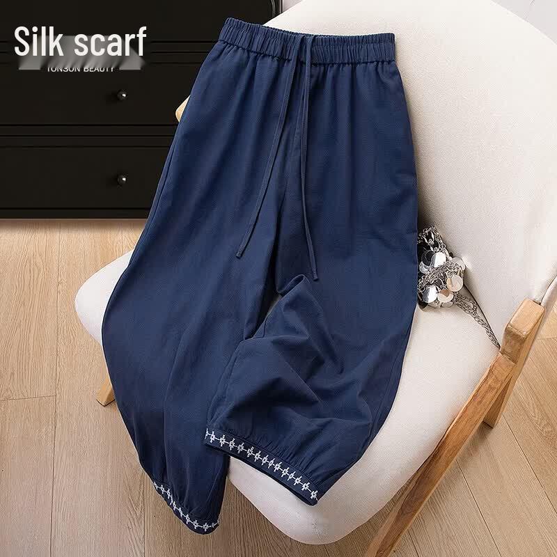 Women s High-Waisted Linen Blend Loose Lantern Pants 2XL