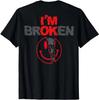 Ik ben gebroken (Print op achterkant) Unisex-T-shirt