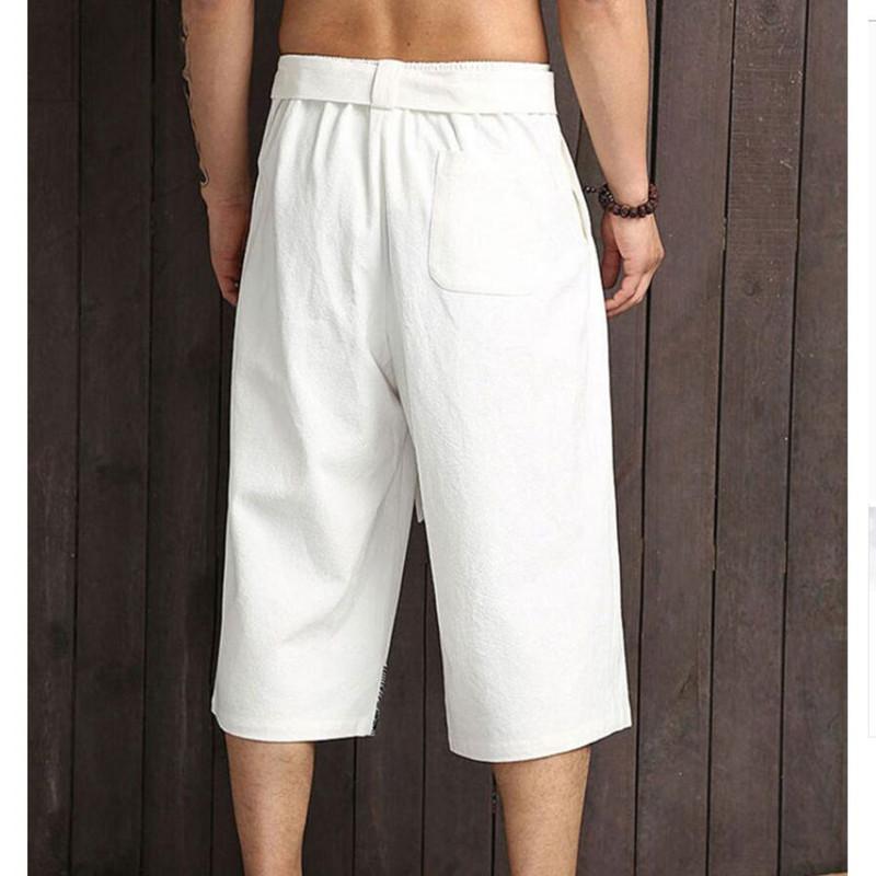 Men's Wide-leg Pants Cropped Pants Loose Summer Casual Pants Trendy Pants for Men
