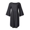 Women's Color Round Neck Seven-Part Sleeve Sub Bohemian Dress