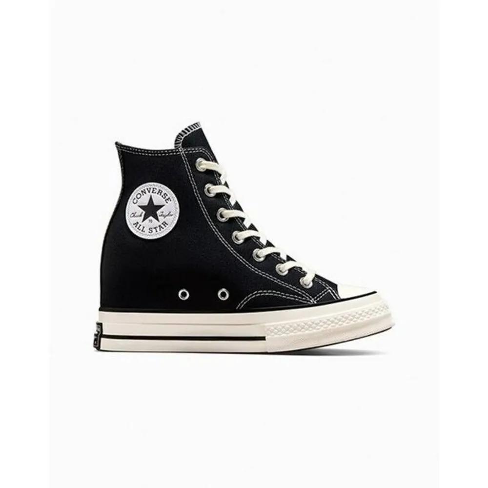 Кеды Converse Chuck 70 на танкетке Черные Высокие Холщовые A12563C 155175 230