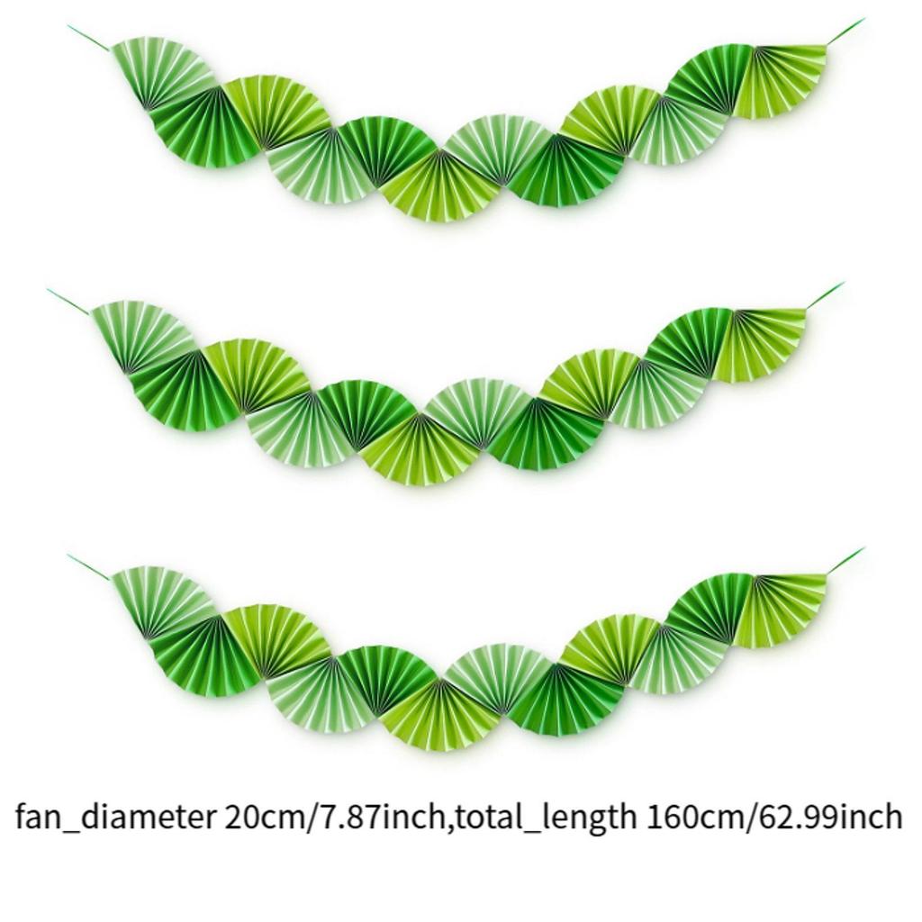 3Pcs Paper Fans Garland Background Banner Ceiling Hanging Decoration for Anniversary Thanksgiving Graduation Party Supplies