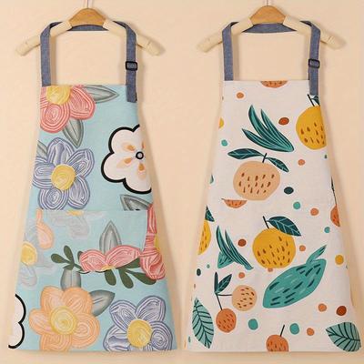 1 grembiule alla moda in tela impermeabile, spesso, antimacchia, per giardinaggio, lavoro, grembiuli, accessori da cucina