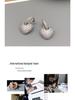 Korean & Japanese Hollow Heart Zircon Earrings: Elegant Dual-Wear Clip for Commuting & Fashion