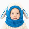 Plush Fabric Baby Shawl Cartoon Puppy Hood Scarf Soft Touch Toddler Cloak  Outdoor Wear