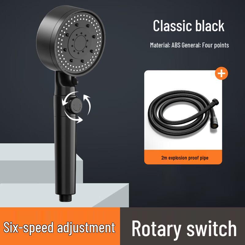 ZISIZ High-Pressure 6-Setting Shower Head Set