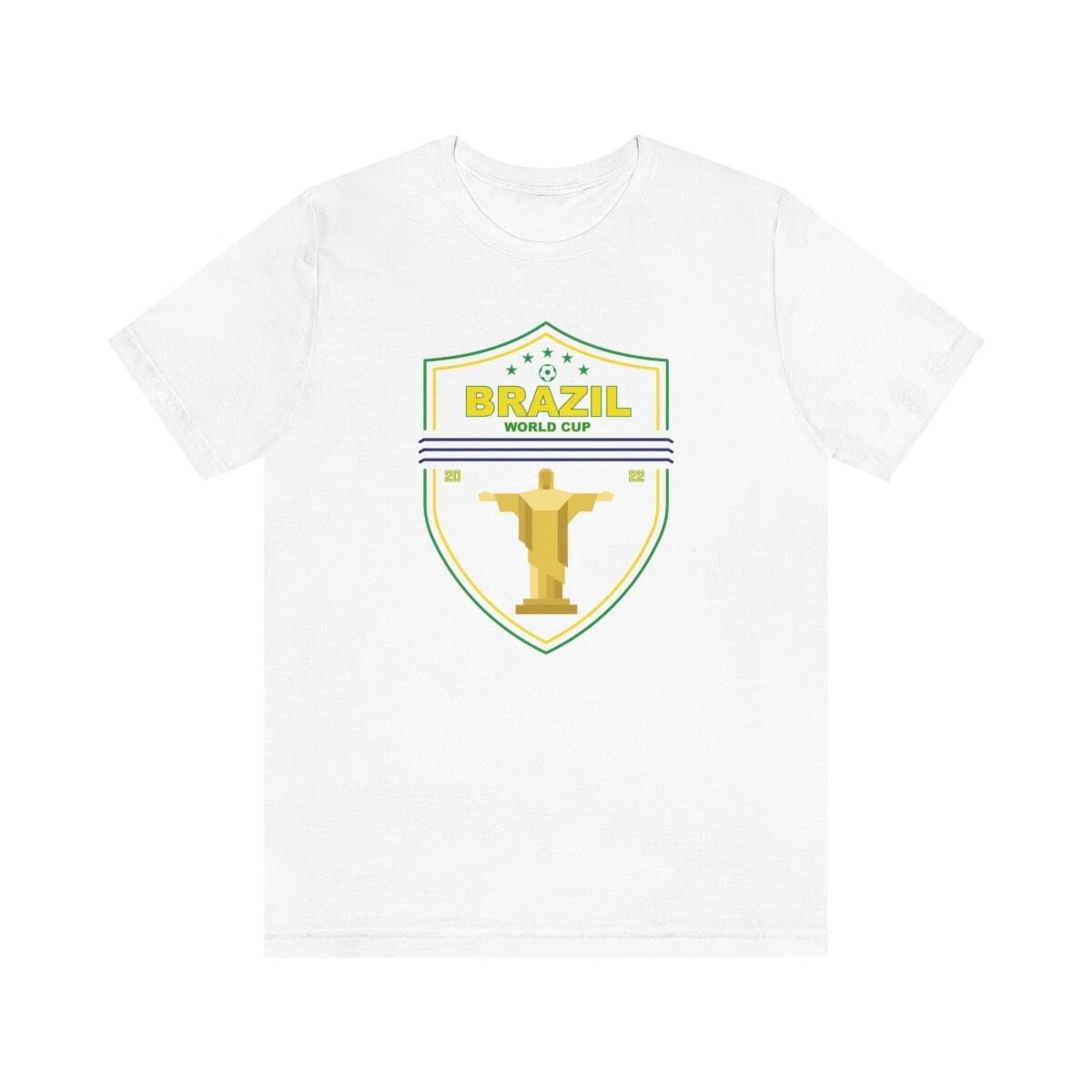 Brazil World Cup 2022 T Shirt, Brazil World Cup Shirt, Brazil Jersey Shirt L