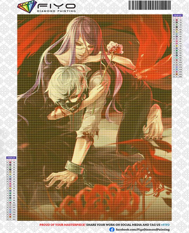 DIY 5D Diamant Malerei Tokyo Ghoul Anime Volle Mosaik Diamant Stickerei Bild Strass Kreuz Stich Kits Wohnkultur cuadros