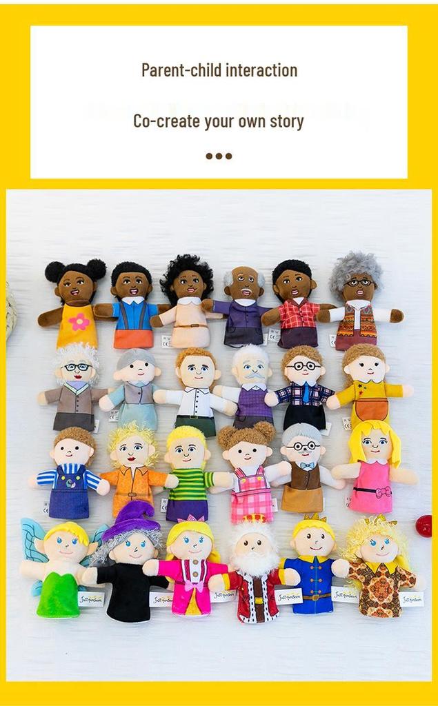 Family Finger Puppet Set for Parent-Child Play - Early Education & Kindergarten Teaching Aids