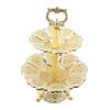 Cup Cake Tower Stand 2 Tier Alloy Elegant Tiered Cake Display Holder Serving Tray