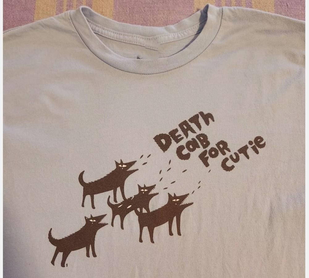 Винтажная Белая Футболка Группы Death Cab For Cutie Волки Лающие Собаки 2001 (белый ) Футболка Unisex S