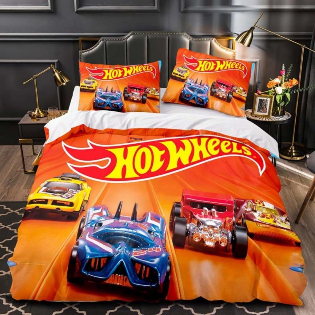 Cute Wheelss Cartoon Bedding Sets Exquisite Bed Supplies Set Duvet Cover Bed Comforter Set Bedding Set Luxury Birthday Gift