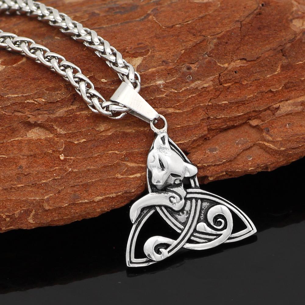 Buy Celtic fox cat pendant necklace 
