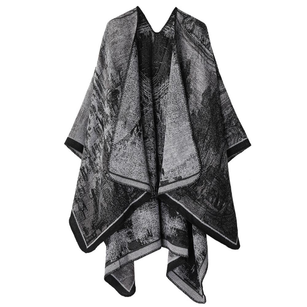 Sciarpa Calda Invernale Elegante di Lusso in Pile Spesso Cape Sciarpa in Cashmere per Esterno Sciarpe Avvolgenti Peluche Vintage per Abiti da Sera