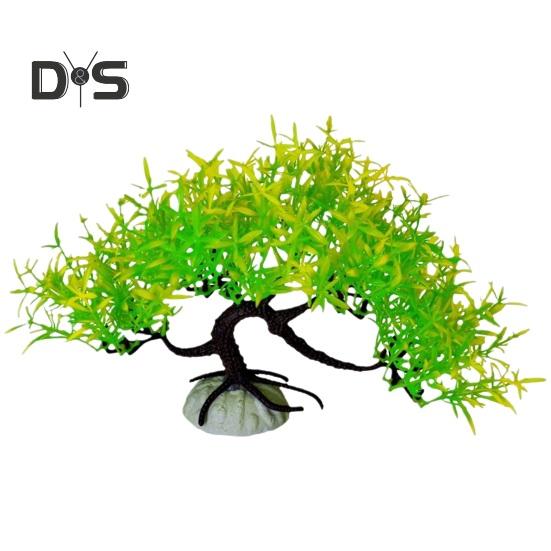 

Искусственное водное растение, небольшой аквариум, дерево, реалистичное моделирование, пластик, гидропоника, долговечные украшения для водных растений для аквариума, клетка для рептилий зелёный