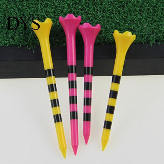 Verstellbarer Tee 10 Stück 38/70/82MM Golf Gestreift Spitze Scharf Kunststoff Ballhalter Trainingshilfe Spike Set Zubehör Golfer Geschenke Robust