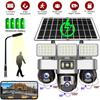 Cameră Solară V380 PRO 4G cu Lampă Stradală Alimentată Solar Protecție de Securitate Rezistentă la Apă pentru Exterior Camere CCTV Rotație PTZ Monitor Video