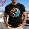 Yinyang Taijitu Diagram Shirt Yinyang Fish Flame Sun Wave Moon Printed Tee Eastern Philosophy Trend Tshirt Unisex Unisex Tshirt