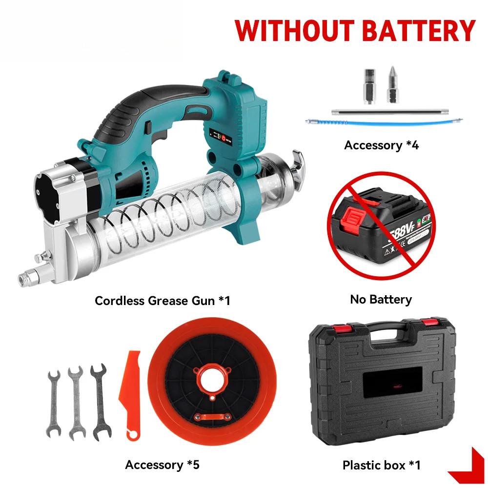 10000PSL Cordless Electric Grease Gun High Pressure Car Lubricating Oil Machine Car Maintenance Power Tool