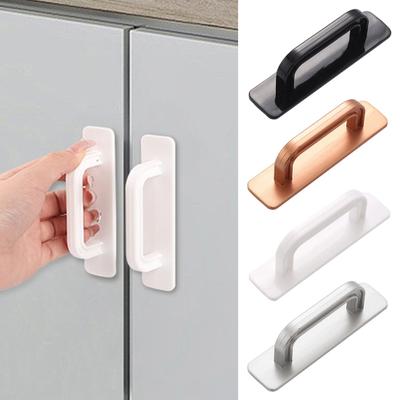 Cabinet Handle Easy Installation No Drill Adhesive Backing Smooth Ergonomic Grip Sliding Doors Wardrobes Drawers Handle