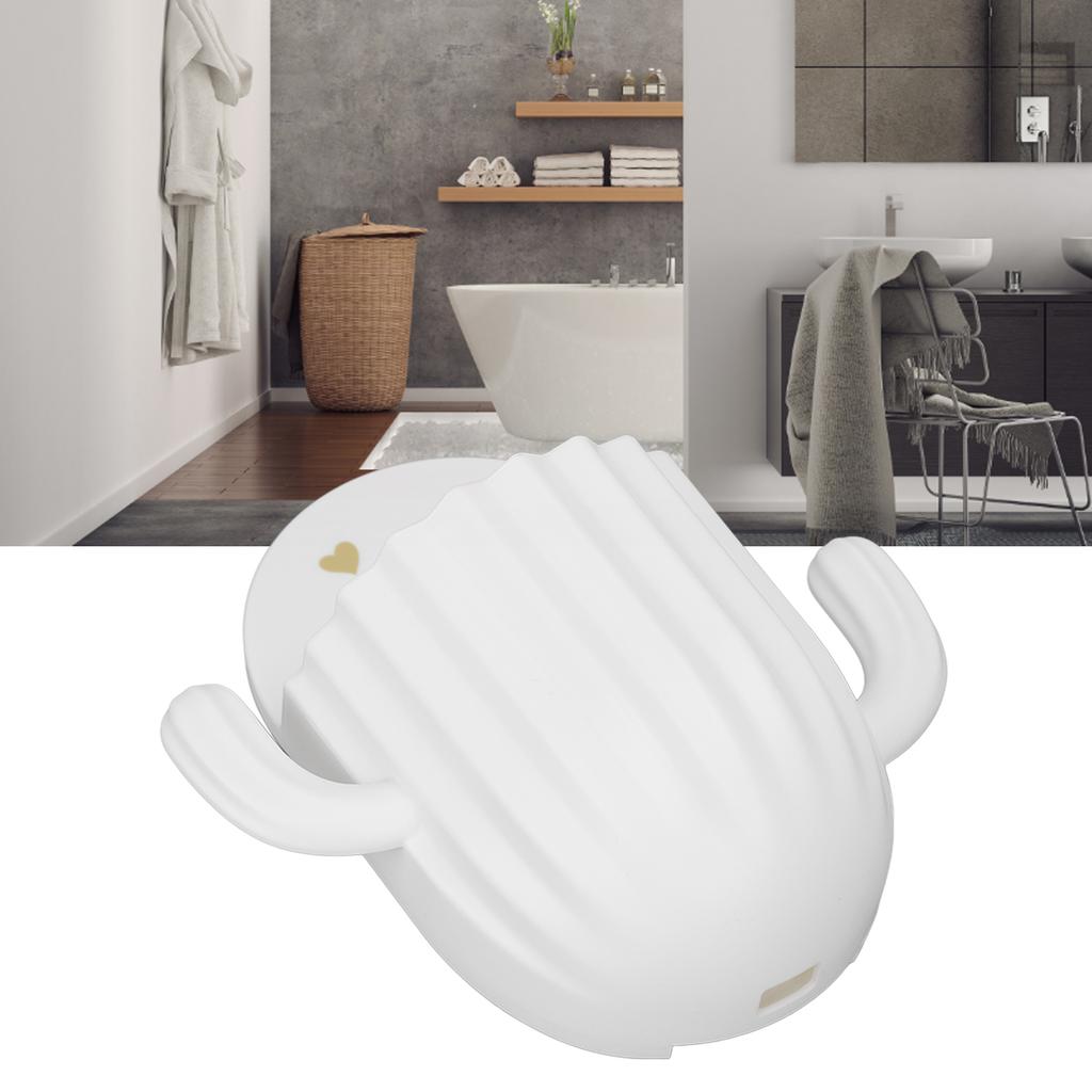 Wall Mounted Storage Box Hole Punching Cactus Shaped Toothpaste Toothbrush Comb Storage Rack for Bathroom